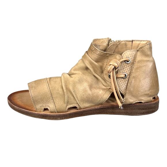 Miz Mooz Women’s Finley Tan Leather Gladiator Sandals Size 38 US 6.5 - Picture 3 of 11